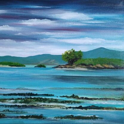 Castle Stalker Appin Arguil Scotland - Seascape painting